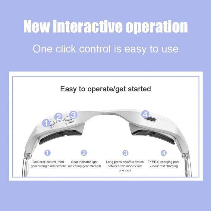 Rechargeable Red Light Therapy EMS Revital Eye Massager Description