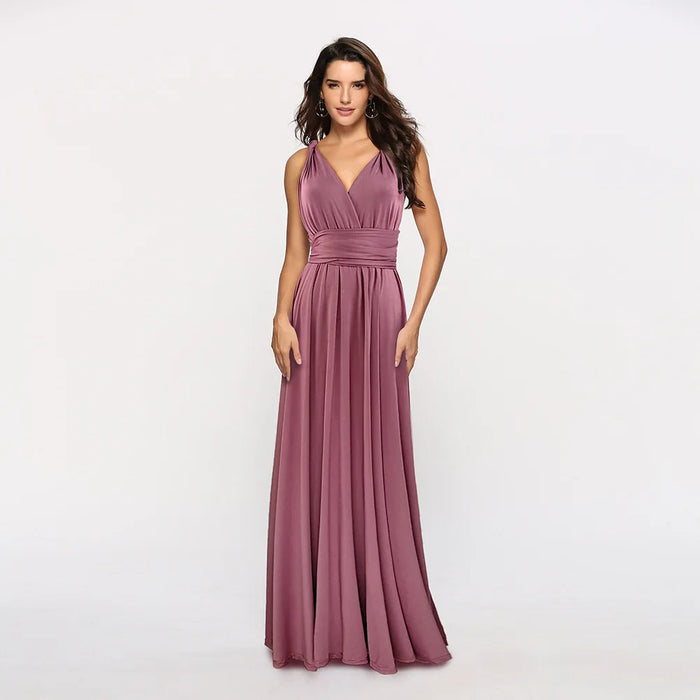Dusty Pink Maxi Convertible Long Dress On Sale