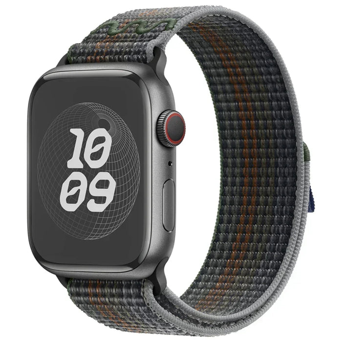 Midnight Nylon Sport Loop Watch Straps Collection For Apple Watch 38mm, 40mm, 41mm, 42mm, 44 mm, 45mm, 46mm, 49mm On Sale