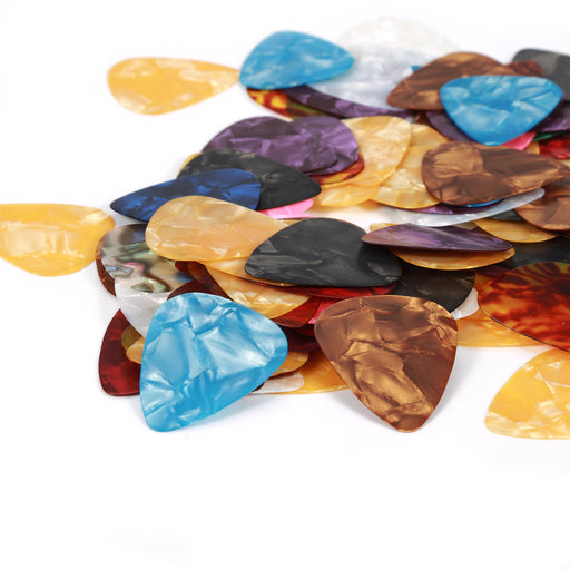 100pcs Celluloid Acoustic Electric Guitar Picks Thickness 0.46mm-0.96mm On Sale