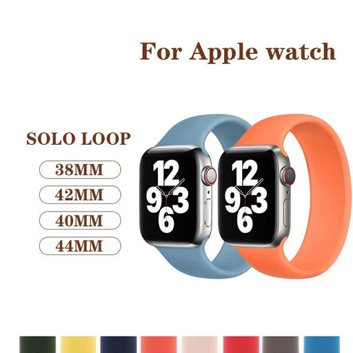 Solo Loop Silicone Watch Band For Apple Watch On Sale