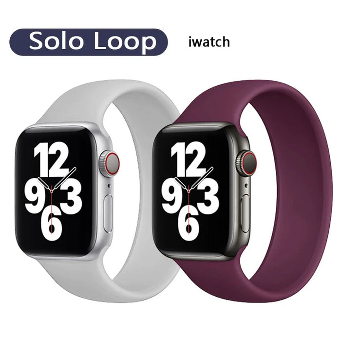 Solo Loop Silicone Watch Band For Apple Watch On Sale
