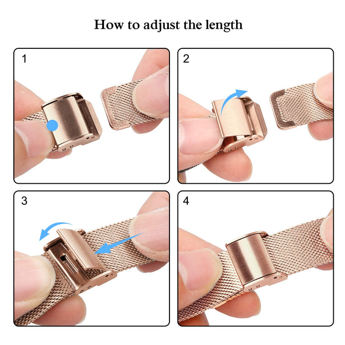 Length Adjustable Slim Milanese Strap For Apple Watch Series 8, 7, SE, 6, 5, 4, 3 On Sale