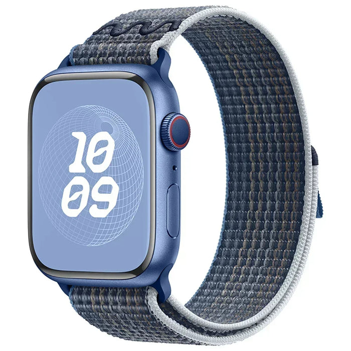 Storm Blue Nylon Sport Loop Watch Straps Collection For Apple Watch 38mm, 40mm, 41mm, 42mm, 44 mm, 45mm, 46mm, 49mm On Sale