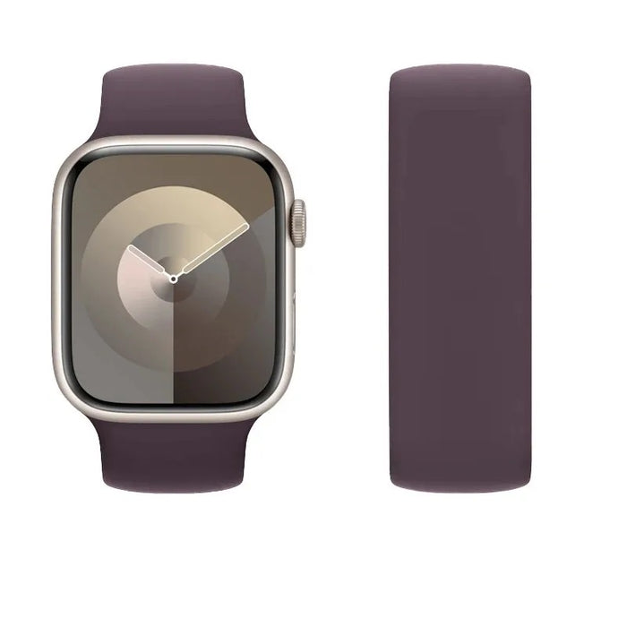 Dark Cherry Solo Loop Silicone Watch Band For Apple Watch On Sale