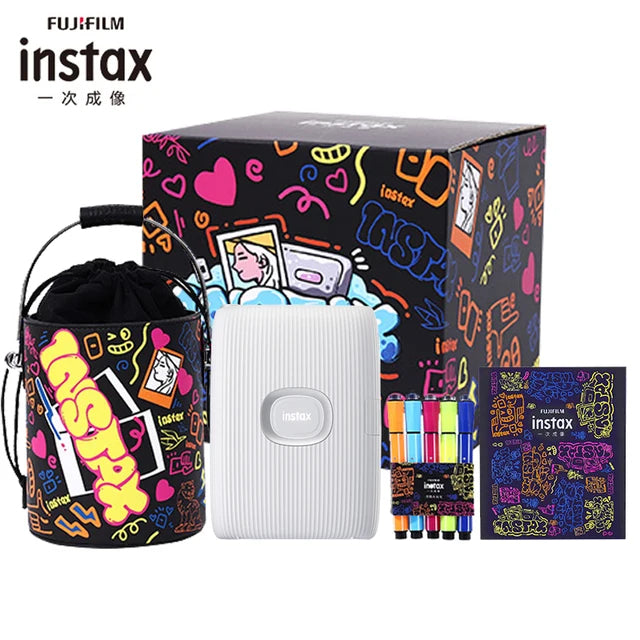 White Fujifilm Instax Mini Link 2 Printer Gift Box Set On Sale