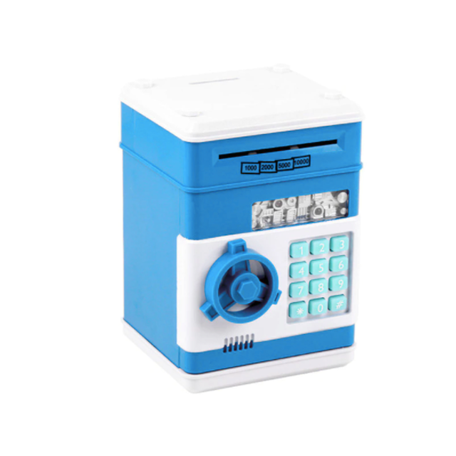 Light Blue White Portable Money Box On Sale