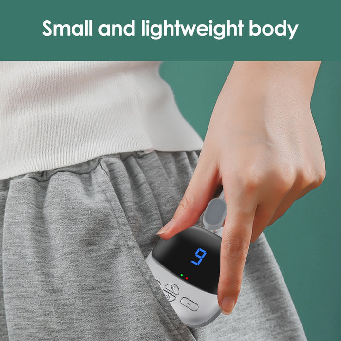 Silver TENS + EMS Double Pulse Hot Compress Smart Neck Massager On Sale