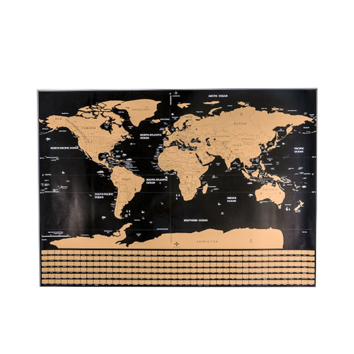 Deluxe World Scratch Off Map Of The World Wall Decal Poster