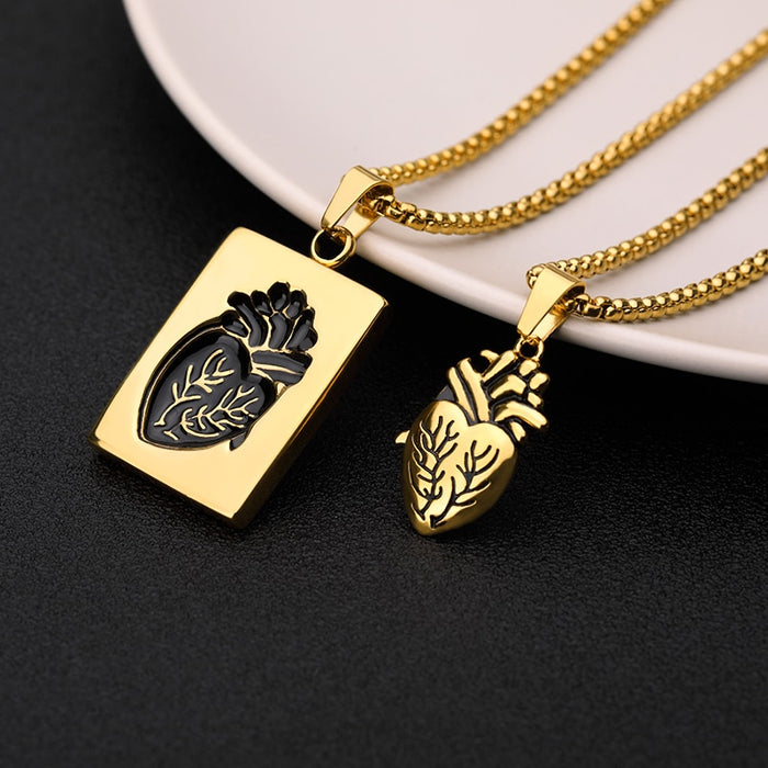 Heart Puzzle Couple Necklace - cloverbliss.com