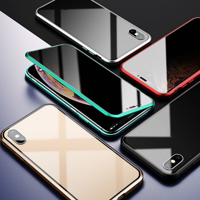 Magnetic Privacy Anti-peeping Tempered Glasses iPhone Case On Sale