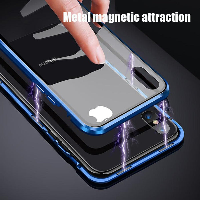 Magnetic Privacy Anti-peeping Tempered Glasses iPhone Case On Sale