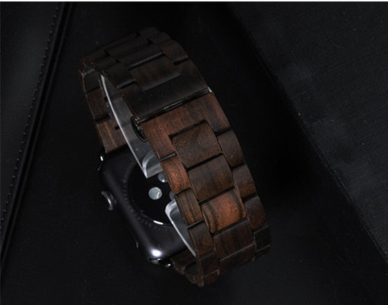 SALE Deep Brown Wooden Strap for Apple Watch Band 38mm, 40mm, 42mm, 44 mm