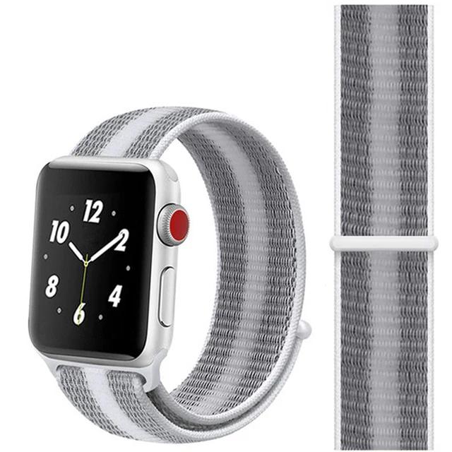 Gray Stripe Apple Watch Band Straps For iWatch Series 10, 9, Ultra, 8, SE, 7, 6, 5, 4, 3 On Sale