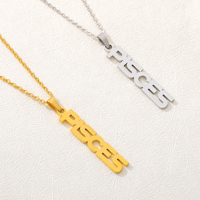 Pisces Zodiac Drop Necklaces On Sale