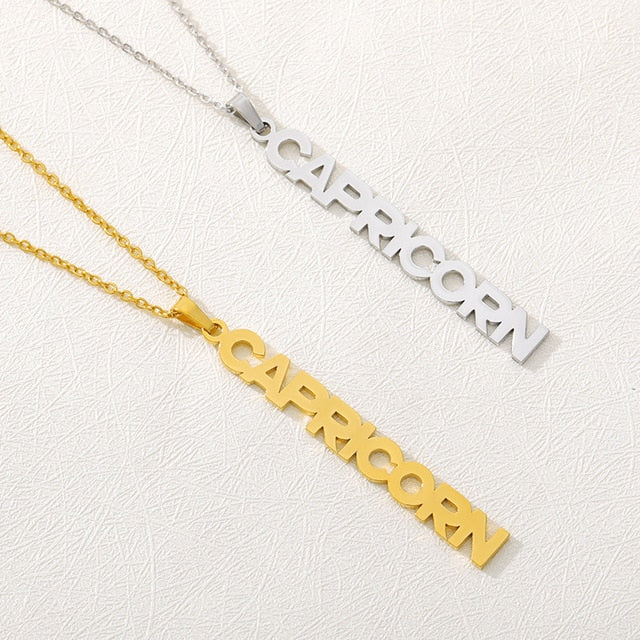 Capricorn Zodiac Drop Necklaces On Sale