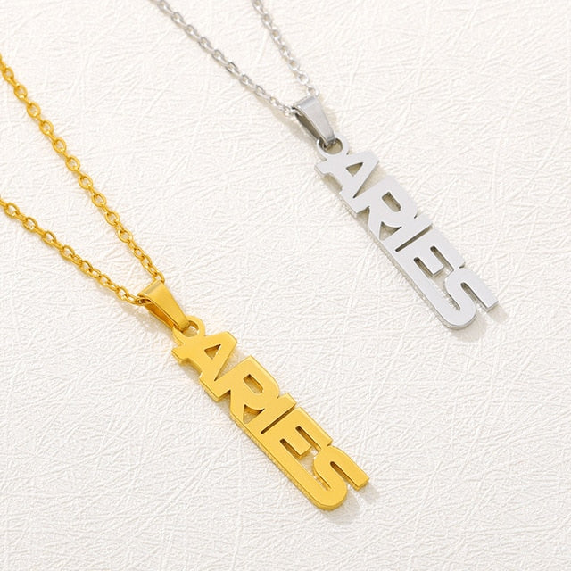 Aries Zodiac Drop Necklaces On Sale