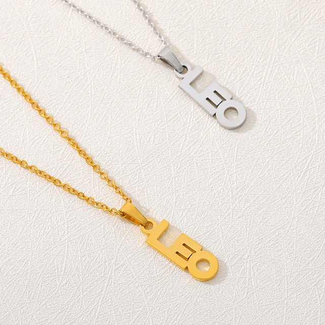 Leo Zodiac Drop Necklaces On Sale