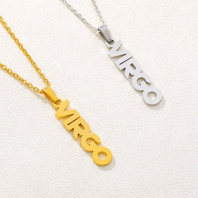 Virgo Zodiac Drop Necklaces On Sale