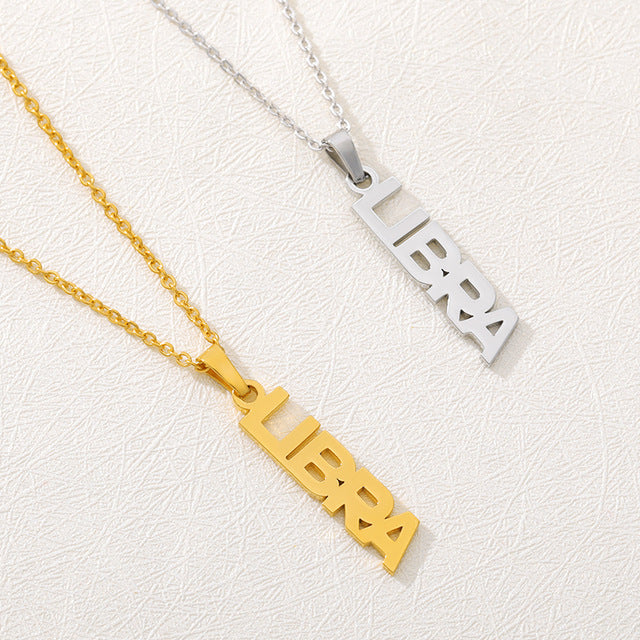Libra Zodiac Drop Necklaces On Sale