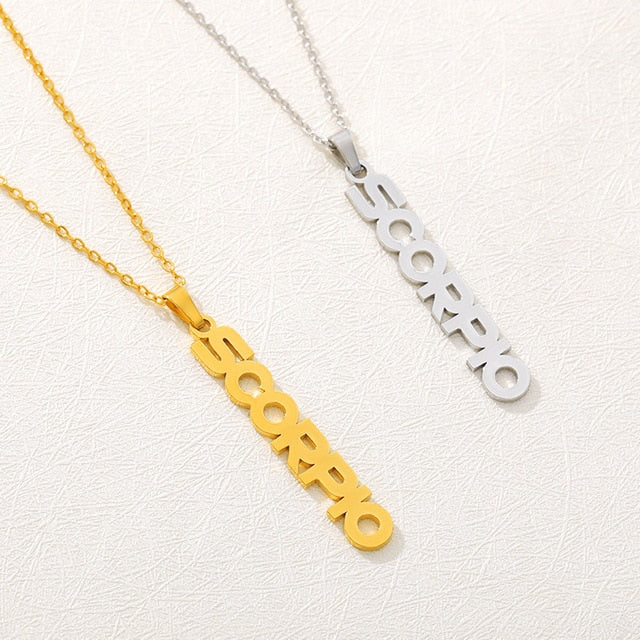 Scorpio Zodiac Drop Necklaces On Sale