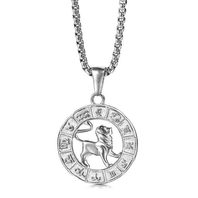 12 Horoscope Leo Zodiac Pendant Necklace On Sale