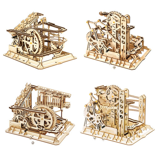 Marble Balls Race Track 3D Wooden Waterwheel Puzzle On Sale