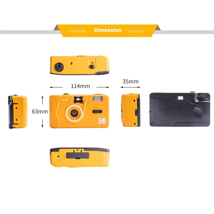 KODAK Vintage Retro M38 Reusable Film Camera (Black/ White/ Purple/ Grapefruit/ Yellow / Red/ Blue)