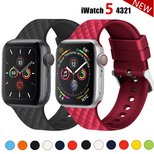 3D Diamond Texture Strap for Apple Watch Band On Sale