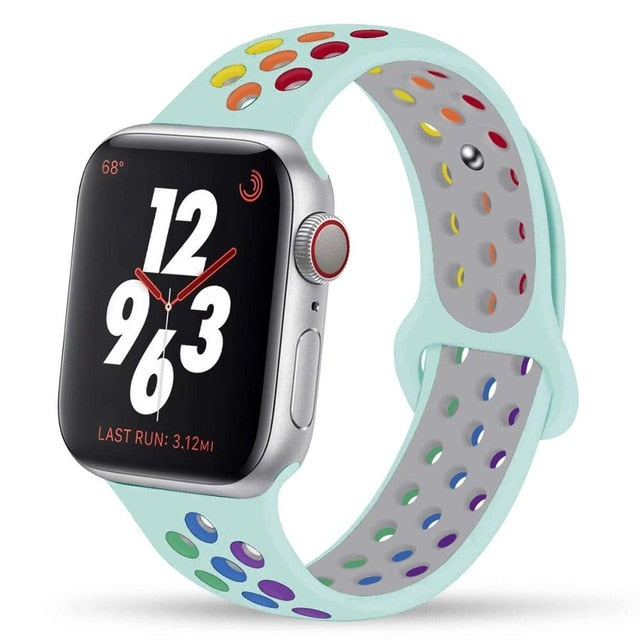 SALE Turquoise Nike Pride Collection Apple Watch Band 38mm/40mm 42mm/44mm