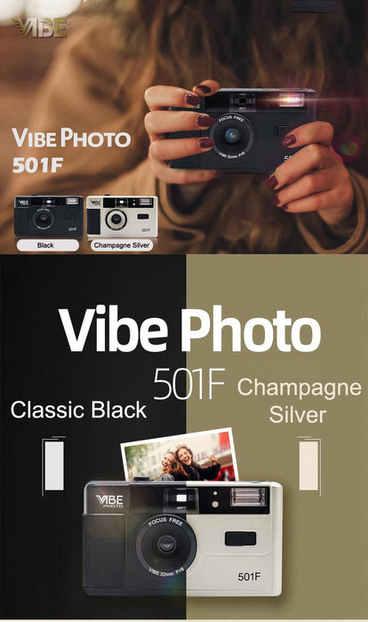 Vibe Photo 501F Vintage 35mm Reusable Film Camera On Sale