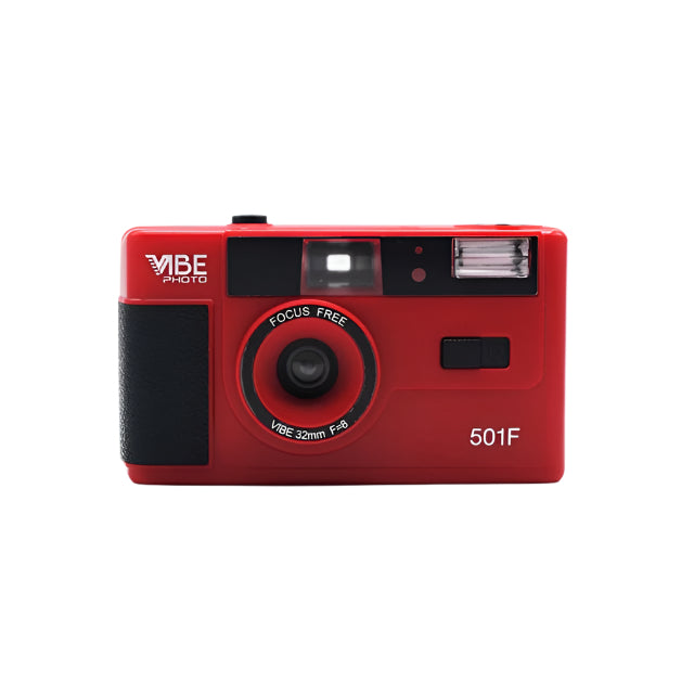 Red Vibe Photo 501F Vintage 35mm Reusable Film Camera On Sale