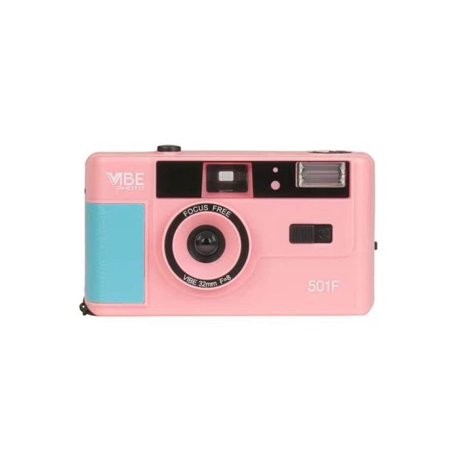 Pink Vibe Photo 501F Vintage 35mm Reusable Film Camera On Sale