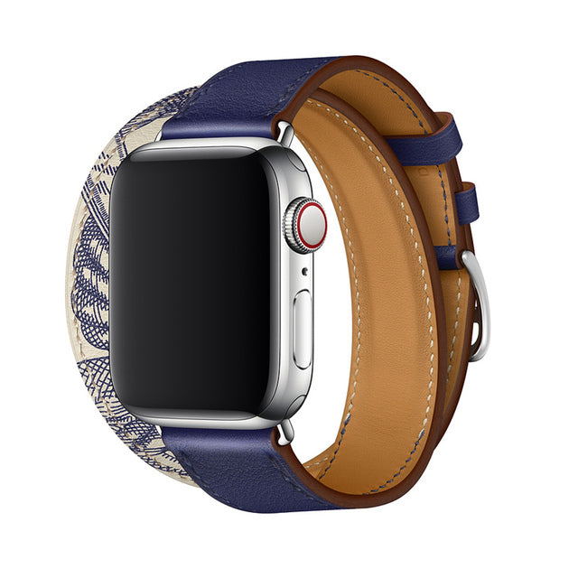 Encre Beton Double Tour Leather Wrap Watch Bracelet For Apple iWatch On Sale