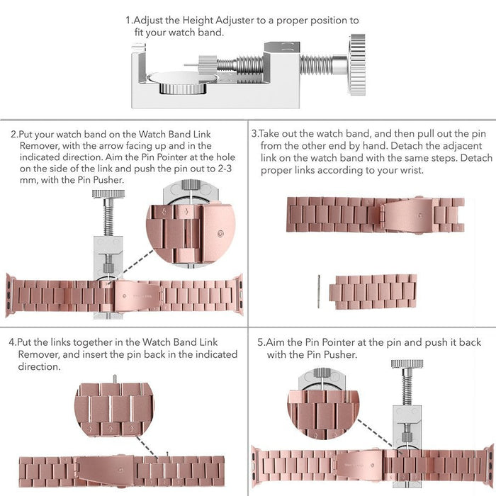 Honeycomb Stainless Steel Link Apple Watch Bracelet For iWatch Series 9, 8, 7, 6, SE, 5, 4, 3