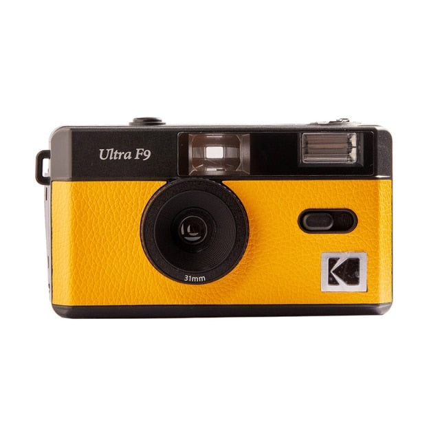 Classic Yellow KODAK Vintage Retro Ultra F9 35mm Reusable Film Camera With Film ( 3 Roll ) Bundle On Sale