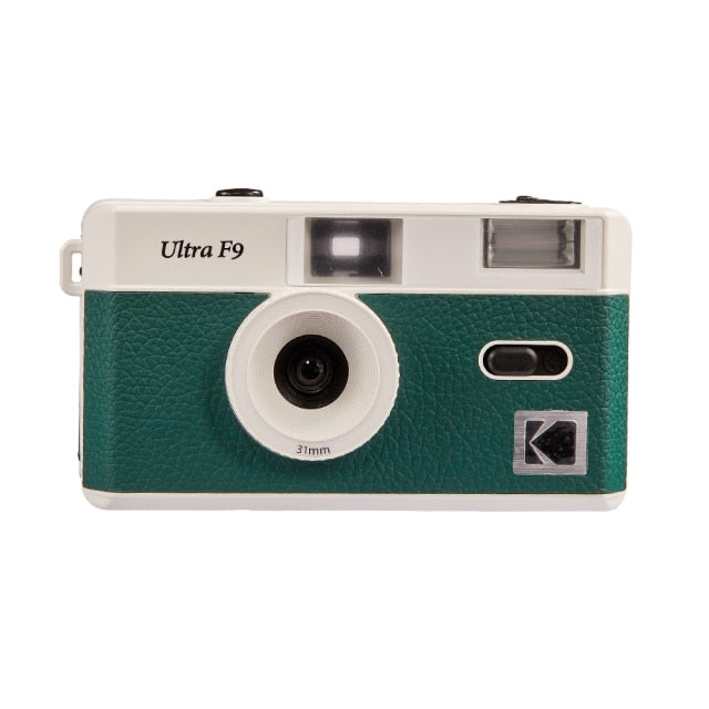 New Dark Green KODAK Vintage Retro Ultra F9 35mm Reusable Film Camera With Film ( 3 Roll ) Bundle On Sale
