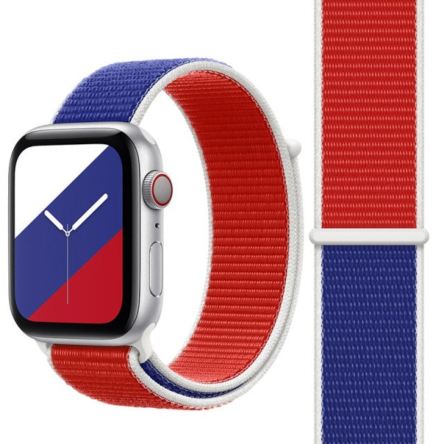 Russia World Flag Nylon Watch Straps Collection For Apple Watch 38mm, 40mm, 42mm, 44 mm On Sale