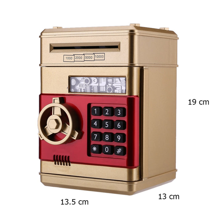 Gold Portable Piggy Bank Mini Money Safe Box On Sale