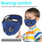 Kid Size Sports Blue Mesh Face Mask With Filters On Sale