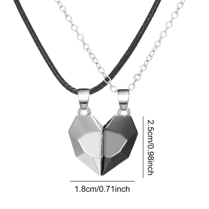 Pendant Size: Magnetic Matching Heart Necklaces