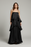 Chic Layered Ruffle Tiered Black Dress On Sale