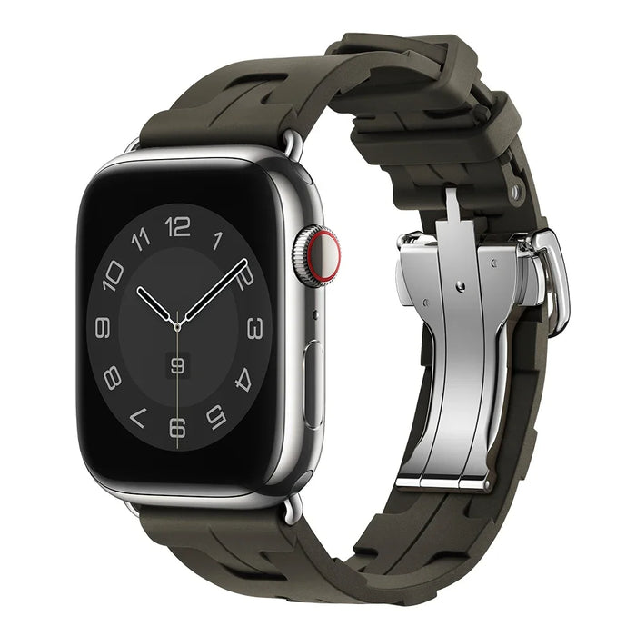 Official Khaki Silver Kilim Single Tour Strap for Apple Watch Band 38mm, 40mm, 41mm, 42mm, 44 mm, 45mm, 46mm, 49mm On Sale