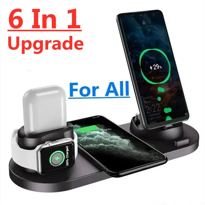 6 in 1 Fast Wireless Charging Dock For iPhone, Apple Watch, AirPods On Sale