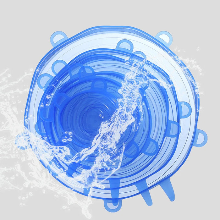 6 Pieces Per Set Reusable Silicone Stretch Lids – Airtight Food Cover Set for Bowls, Fruits and Containers On Sale