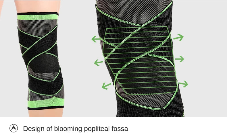Breathable Compression Sport Knee Support Sleeve With Adjustable Dual Straps On Sale