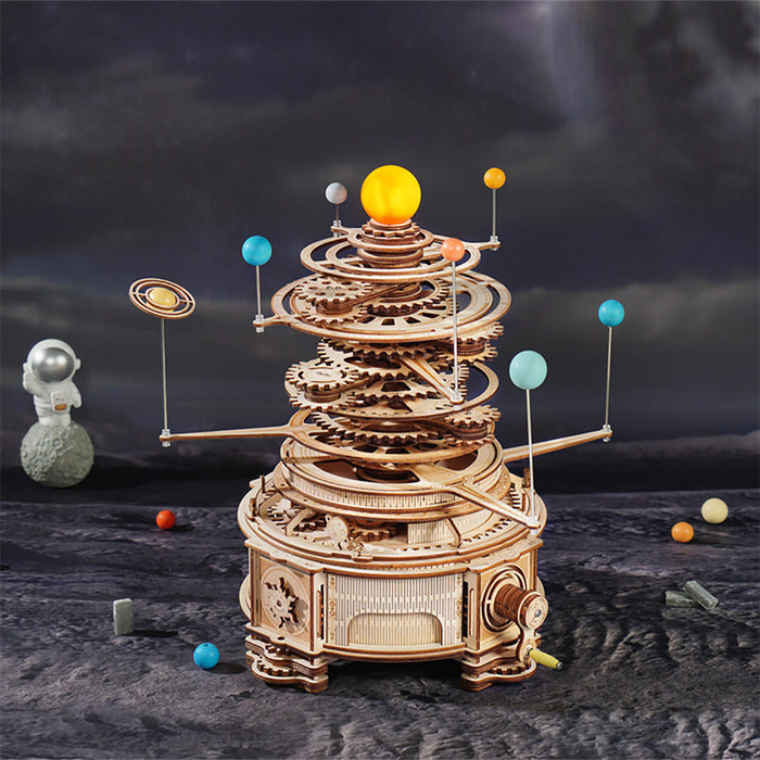 Orrery Solar System Wooden Mechanical Puzzle Model On Sale