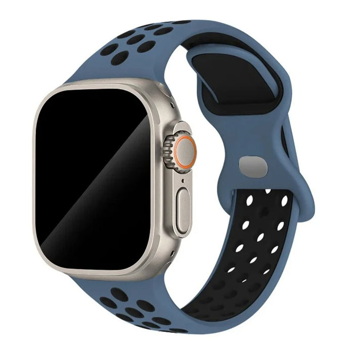 Cyan Black Silicone Sport Band for Apple Watch Strap On Sale