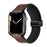 Dark Brown Genuine Leather Magnetic Buckle Watch Band For Apple Watch Series On Sale