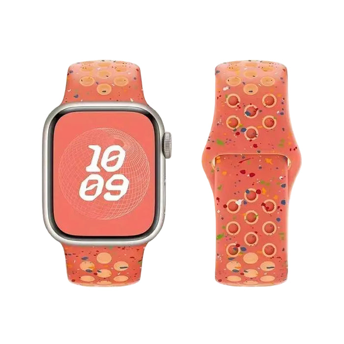 Orange Pink Athletic Sport Silicone Watch Band for Apple Watch On Sale